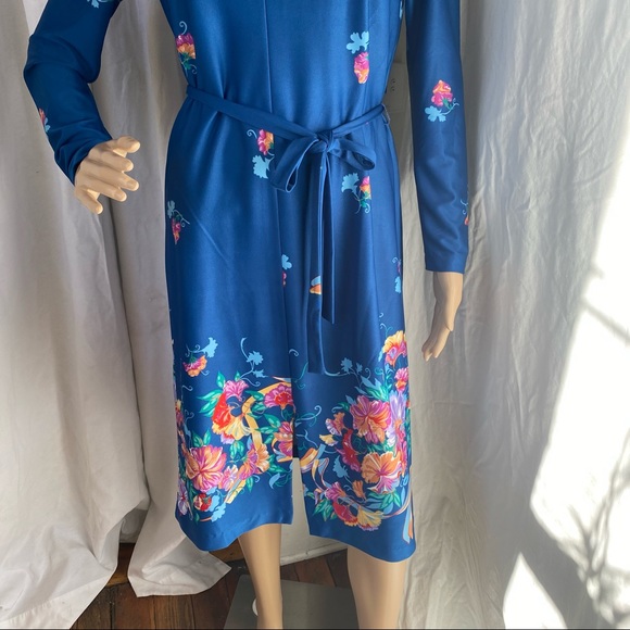 Lovely Vintage 1970’s Floral Blouson Dress from Family Fashions by Avon - M - Picture 5 of 10